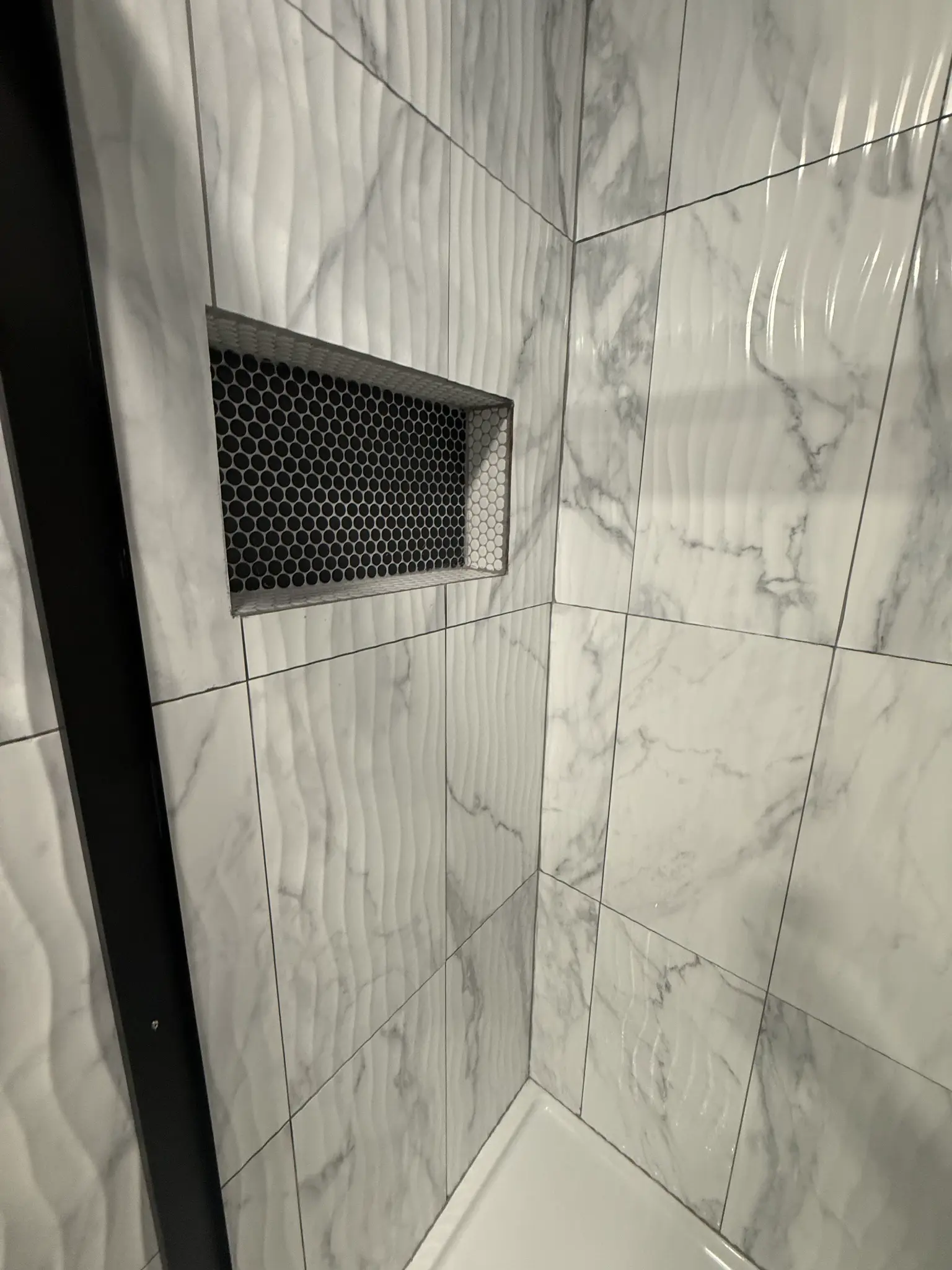 Shower tile installation