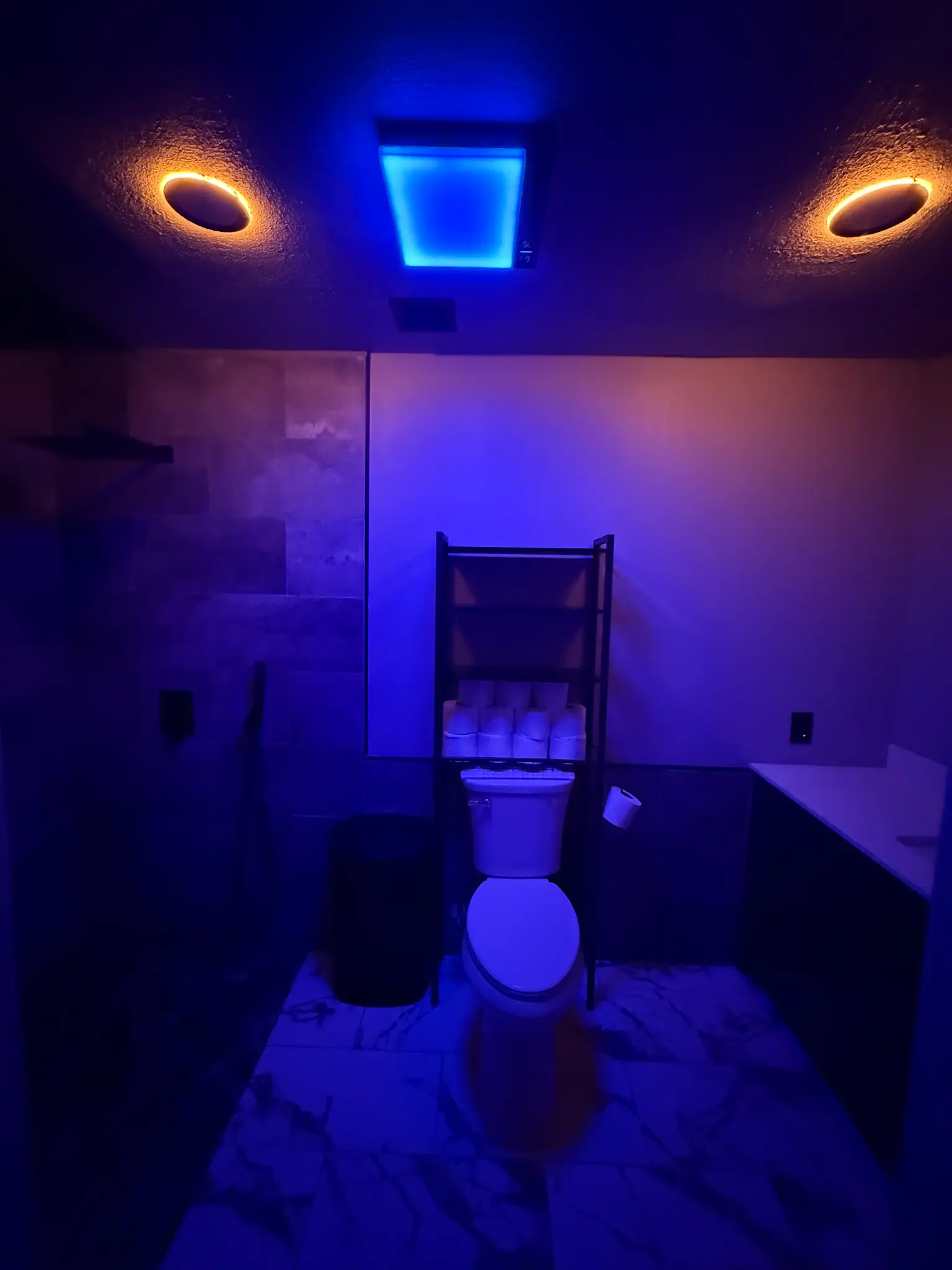 Bathroom with LED lighting