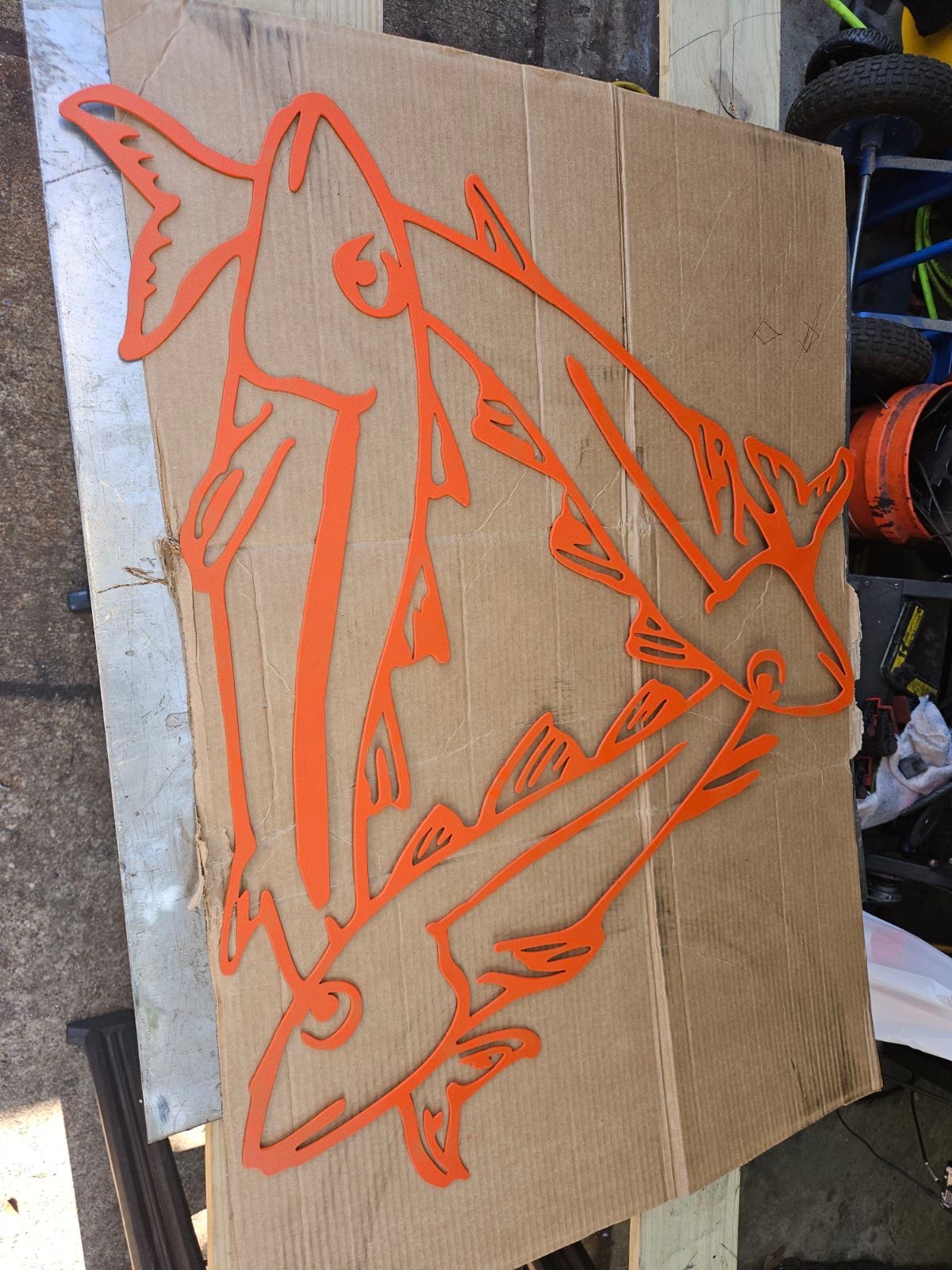 Custom metal fish art